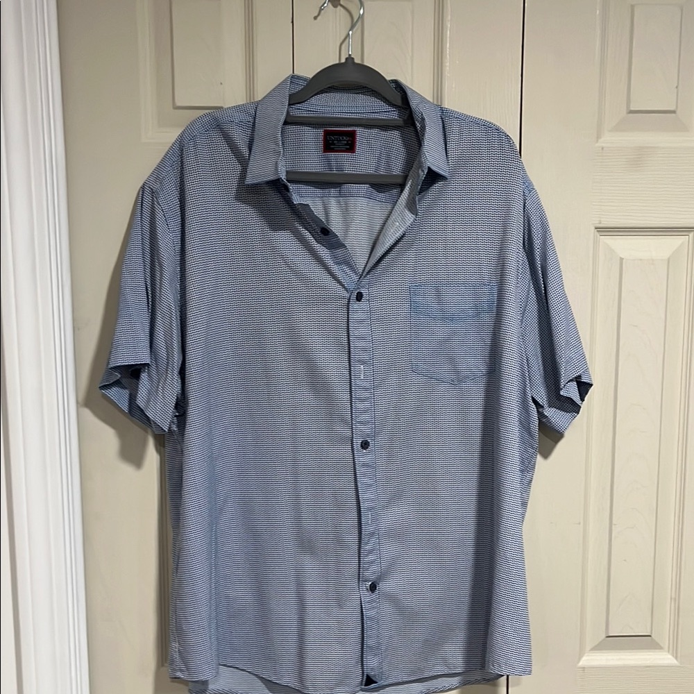 Men's Blue Short Sleeve Shirt - Untuckit